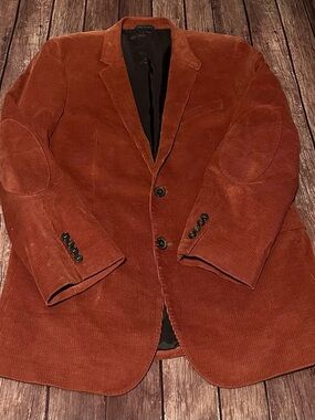 Men's Corduroy Blazer - Rust